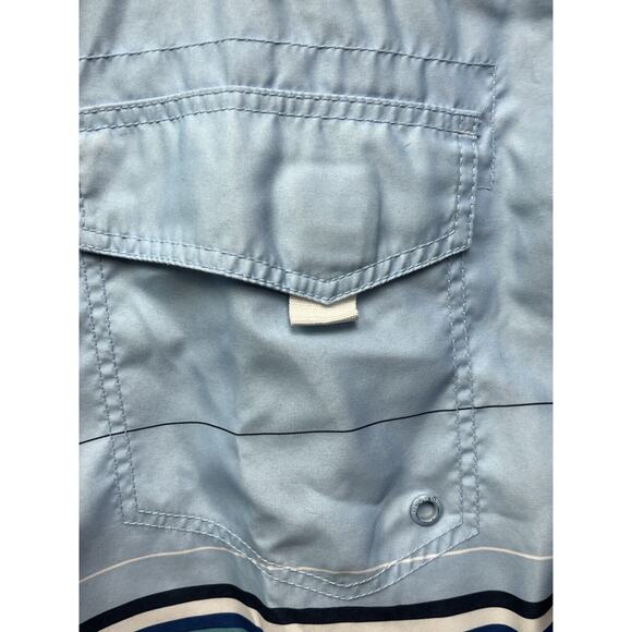 Old Navy Swim Trunks Mens size Shorts 2XL 100% Nylon Mesh Lined Blue Tropical - Picture 5 of 6